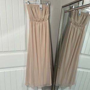 Forever 21 Strapless Maxi Dress *NEW W/ TAGS*, size small, color taupe/beige